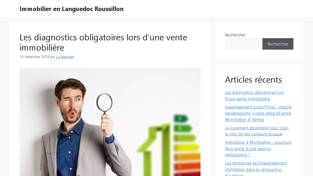 Capture d'écran de http://www.immobilier-en-languedoc.com/ 